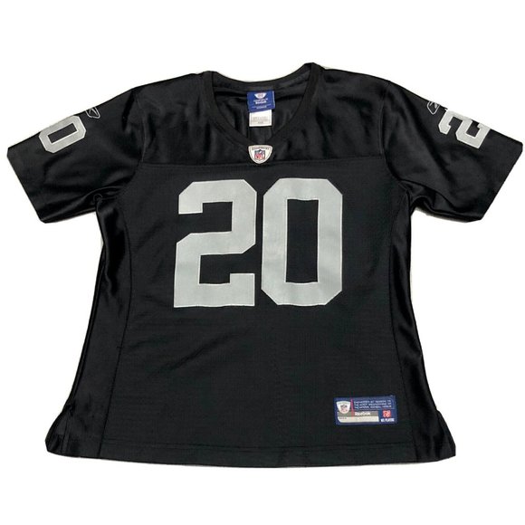 NFL Reebok Oakland Los Angeles Raiders #20 Mcfadden Black Jersey Women’s Medium - Picture 2 of 5